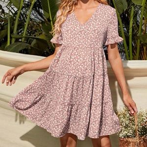 Maternity Pink Floral Dress